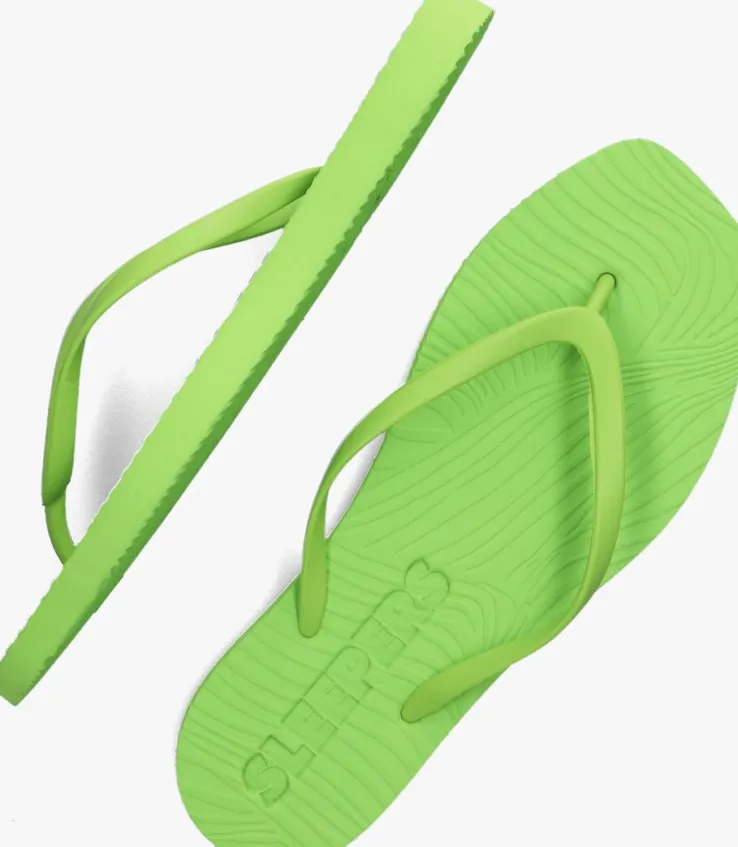 groene sleepers teenslippers tapered