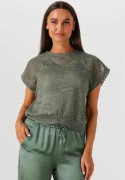 groene summum t-shirt oversized top gauze