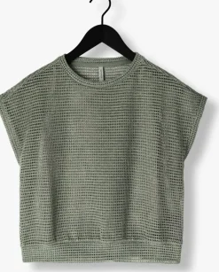 groene summum t-shirt oversized top gauze