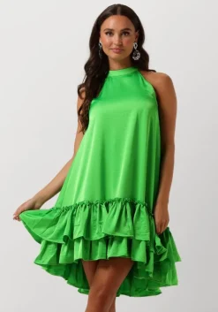 groene y.a.s. mini jurk yaseleanor sl halterneck dress