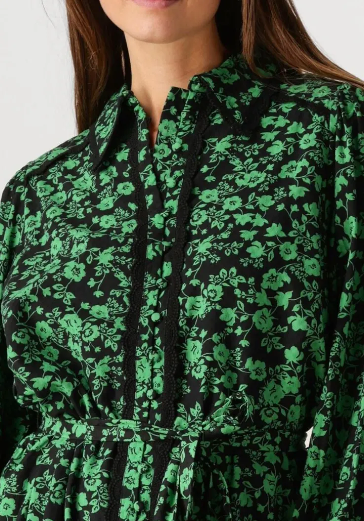 groene y.a.s. mini jurk yastilera ls shirt dress