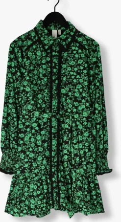 groene y.a.s. mini jurk yastilera ls shirt dress