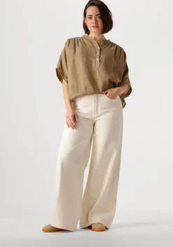khaki by-bar blouses axel linnen blouse