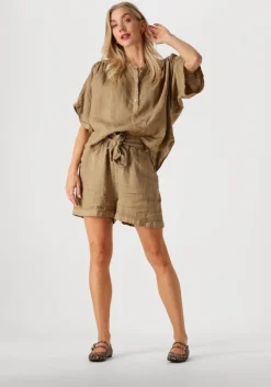 khaki by-bar korte broek june linnen short