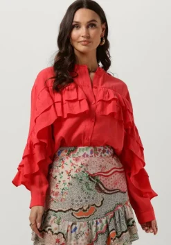 ALIX THE LABEL blouses ladies woven light flow ruffle blouse>DAMES Blouses