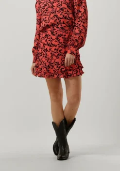 koraal alix the label minirok ladies woven two colour ruffle skirt