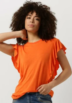 MOS MOSH t-shirt flounce tee>DAMES Tops & T-Shirts