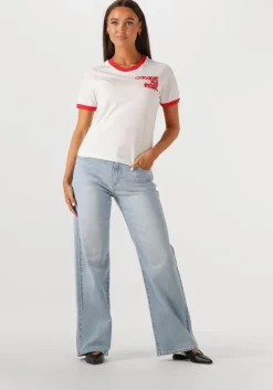 lichtblauwe abrand jeans wide jeans mid baggy gia