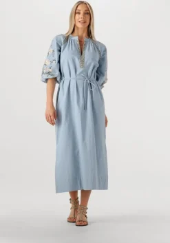 lichtblauwe aimee the label maxi jurk miranda