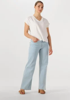 lichtblauwe another label wide jeans moore denim