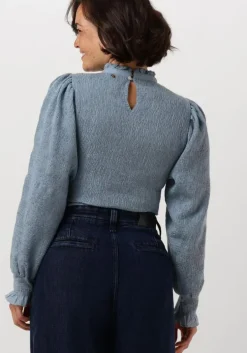 lichtblauwe antik batik top angelie smock blouse