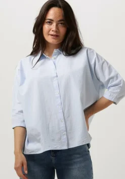 lichtblauwe by-bar blouses norel champbray blouse