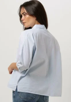lichtblauwe by-bar blouses norel champbray blouse