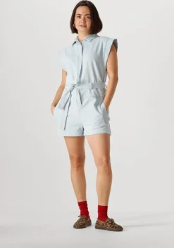 lichtblauwe by-bar playsuits ollie bleeched denim suit