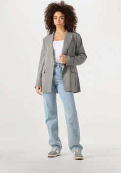 lichtblauwe calvin klein straight leg jeans high rise straight