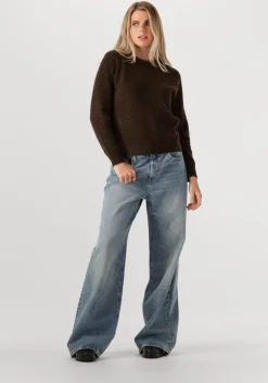 lichtblauwe calvin klein wide jeans the wide leg blue gulf