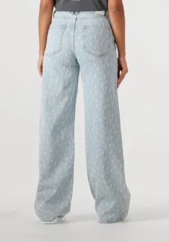 lichtblauwe catwalk junkie wide jeans jeans loose with textured fabric