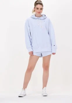lichtblauwe champion trui hooded sweatshirt dms plain