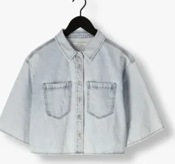 lichtblauwe circle of trust blouses mae denim blouse