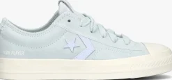 lichtblauwe converse lage sneakers star player 76 ox you dew you