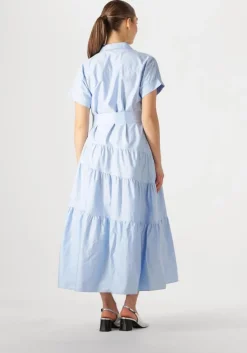 lichtblauwe devotion maxi jurk ear