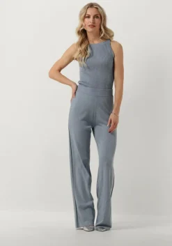 lichtblauwe est'seven wijde broek celeste trouser