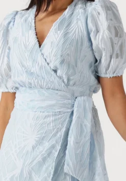 lichtblauwe freebird midi jurk blossom layer