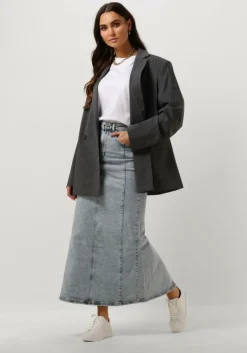 lichtblauwe gestuz maxirok janicegz long skirt