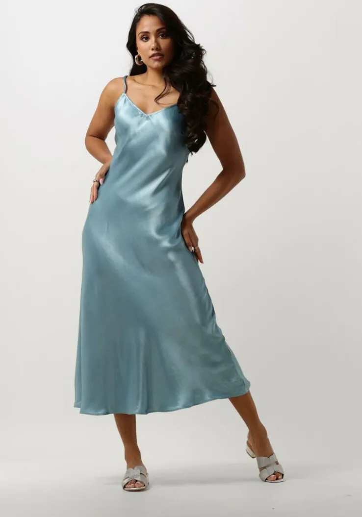 lichtblauwe greek archaic kori midi jurk 130512