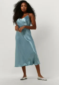 lichtblauwe greek archaic kori midi jurk 130512