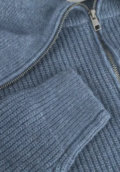 lichtblauwe msch copenhagen trui mschgytta zip pullover