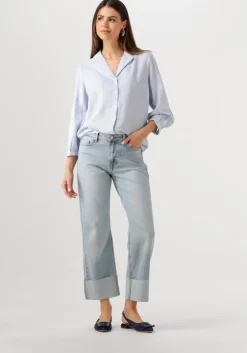 lichtblauwe my essential wardrobe straight leg jeans dallasmw 139 high straight y