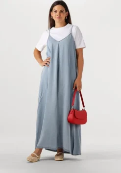 lichtblauwe my essential wardrobe midi jurk nellymw strap dress