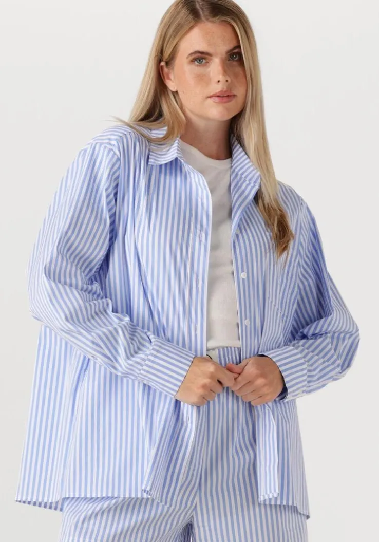 lichtblauwe notre-v blouses nv-frederique