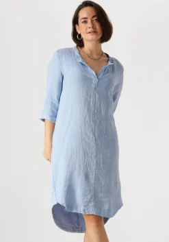 lichtblauwe nukus midi jurk kate dress