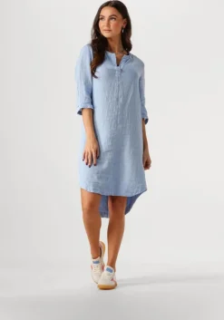 lichtblauwe nukus midi jurk kate dress