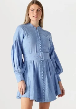 lichtblauwe scarlett poppies mini jurk berite short dress