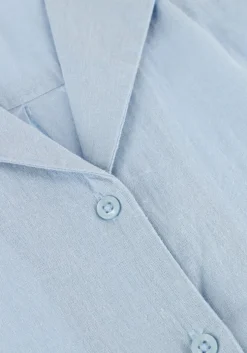 lichtblauwe selected femme blouses slfluisa 2/4 revers shirt b