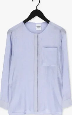 lichtblauwe simple blouses woven blouse colette stripe