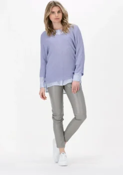 lichtblauwe simple blouses woven blouse colette stripe