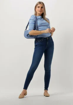 lichtblauwe tommy hilfiger tops & t-shirts new cody slim boat-nk ss 3/4slv