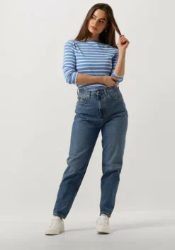 lichtblauwe tommy hilfiger tops & t-shirts new cody slim boat-nk ss 3/4slv