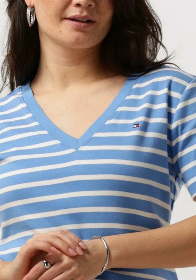TOMMY HILFIGER e t-shirt new slim cody v-neck ss>DAMES Tops & T-Shirts