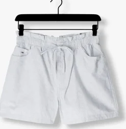 lichtblauwe tommy jeans korte broek tjw cotton linen short