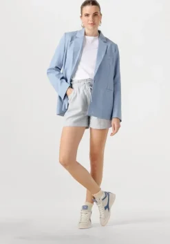 lichtblauwe tommy jeans korte broek tjw cotton linen short