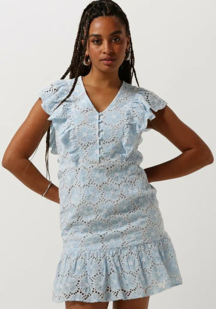 lichtblauwe y.a.s. mini jurk yasbeauty sl dress