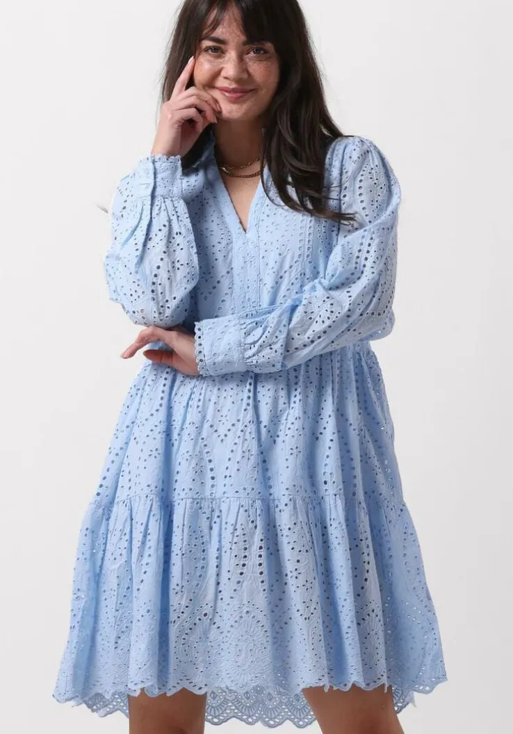 lichtblauwe y.a.s. mini jurk yasholi ls dress s.