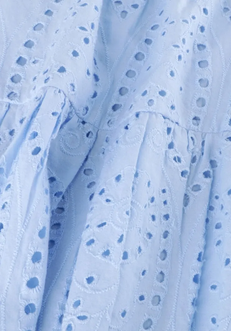 lichtblauwe y.a.s. mini jurk yasholi ls dress s.