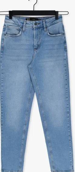lichtblauwe y.a.s. straight leg jeans yaszeo mw gf ankle jeansd