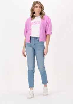 lichtblauwe y.a.s. straight leg jeans yaszeo mw gf ankle jeansd